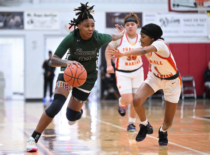 Purcell Marian vs Laurel girls basketball Jeff Harwelll6